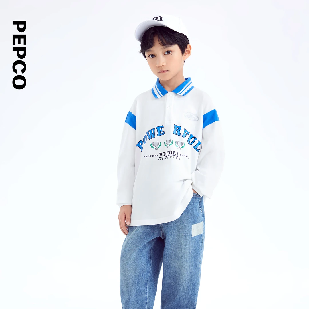 小猪班纳童装春装新款儿童POLO衫中大童男童长袖上衣812415207