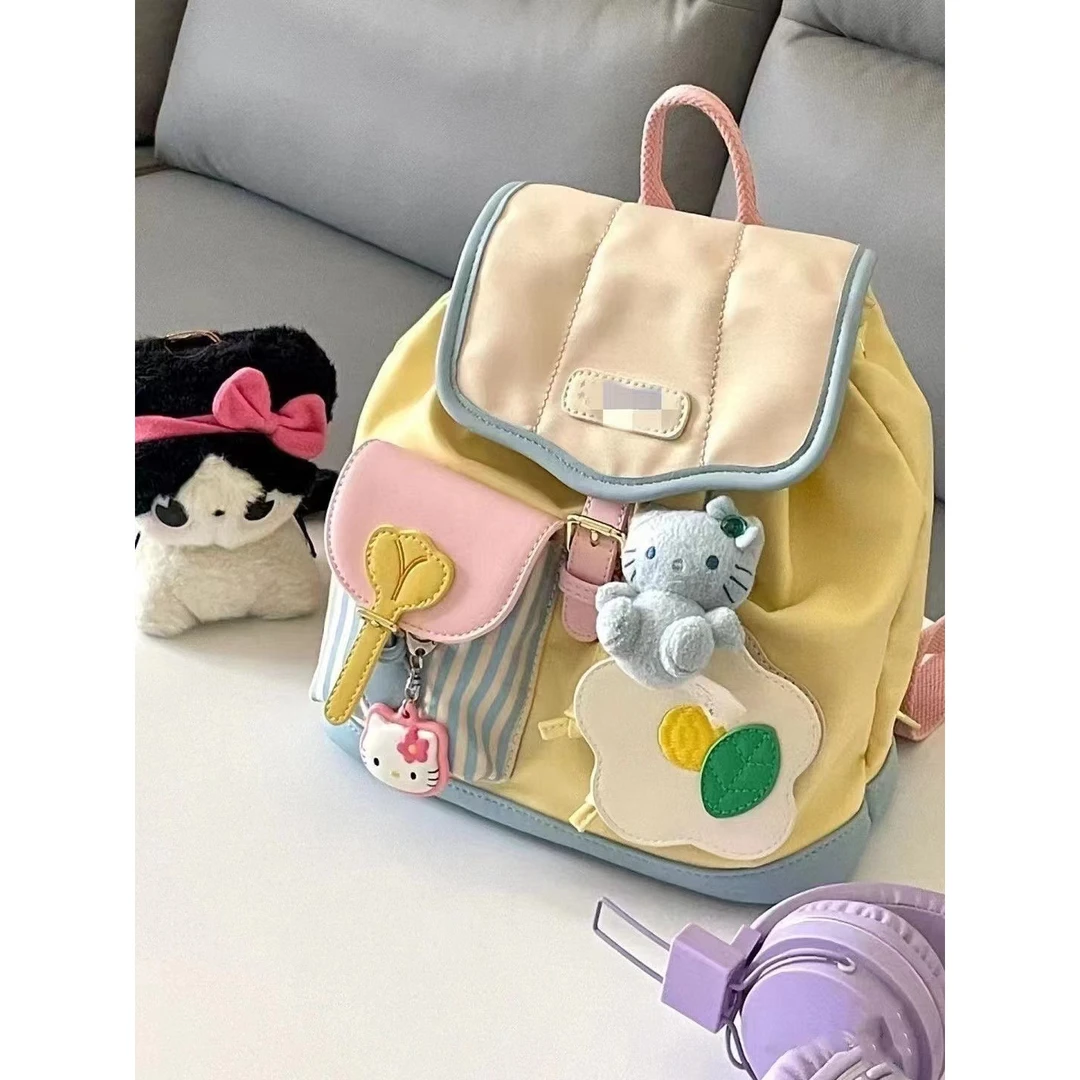 迷你双肩包2025新款旅行包大学生可爱撞色小书包小号背包女包z358