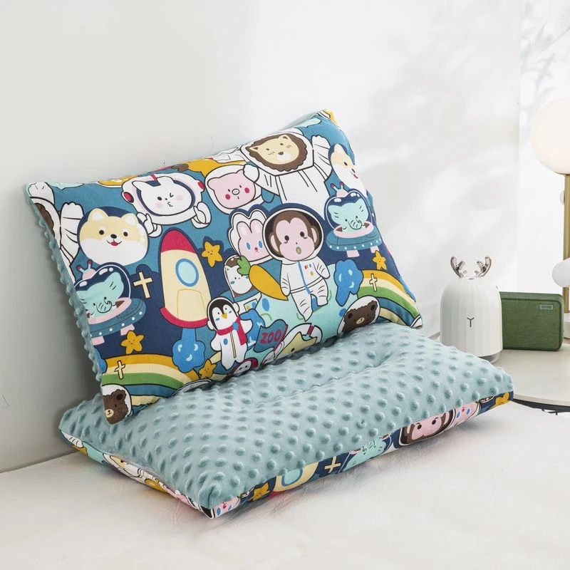 儿童枕头豆豆枕安抚小枕芯枕套午睡枕助睡眠宝宝幼儿小学生护颈枕