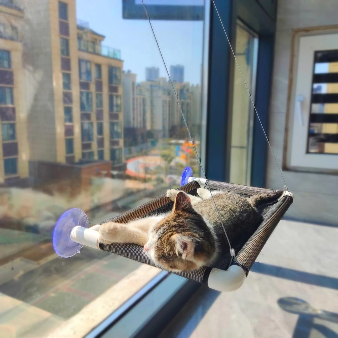 猫吊床吸盘猫窝猫床四季通用猫咪吊床玻璃观景壁挂猫秋千用品H708