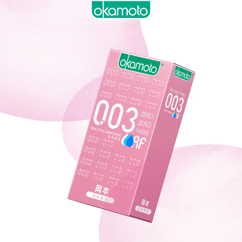 okamoto/冈本003无储超滑贴身粉金套水润超薄肤感成人夫妻情趣天然胶乳橡胶避孕套