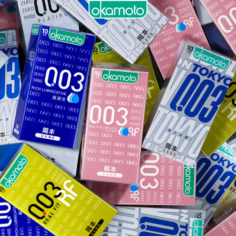 冈本超值组合套装 经典003男用天然胶乳橡胶避孕套超薄润滑避孕套byt