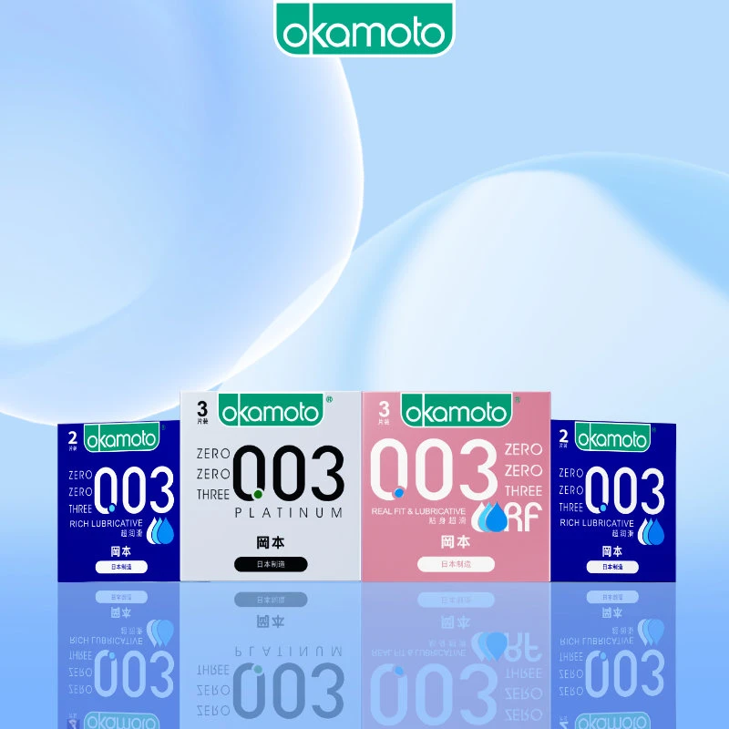 okamoto/冈本超薄003组合10片超润滑透薄天然胶乳橡胶避孕套