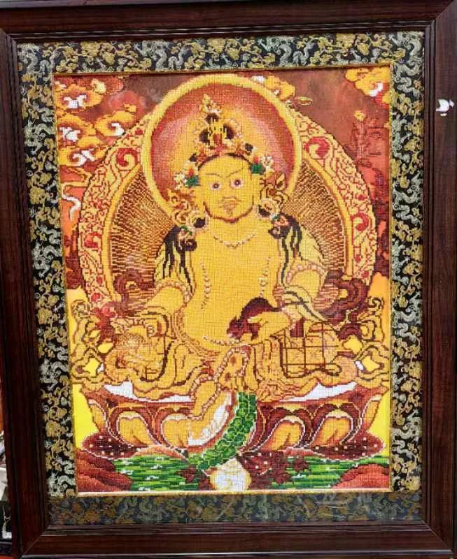 黄财神 钻石画 图