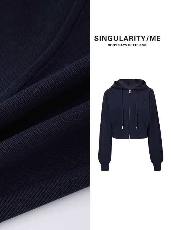 Singularity Me 8S 5272 【千岛森会】连帽刺绣拉链卫衣外套