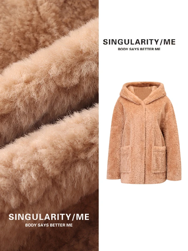 Singularity Me 11S 1152 连帽宽松环保加厚保暖毛毛外套
