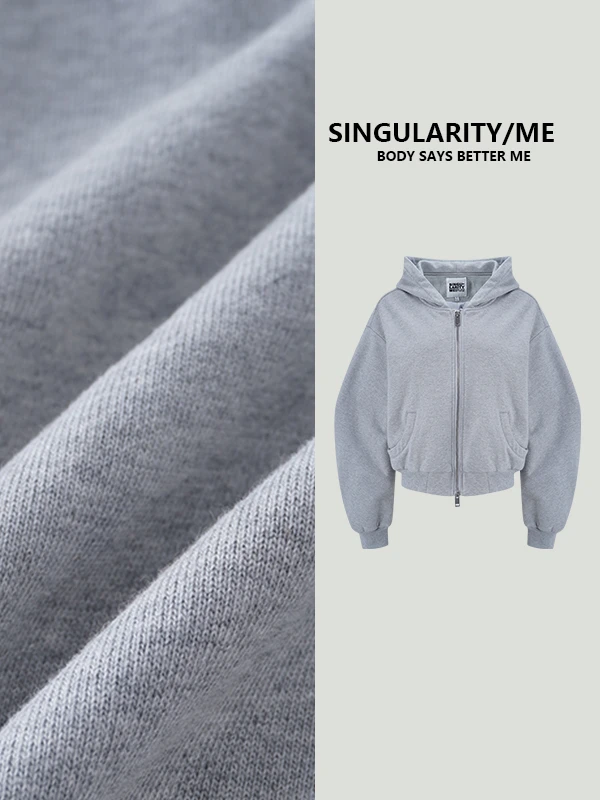 Singularity Me 10S 8037 重磅羊腿袖厚款连帽双拉链卫衣外套