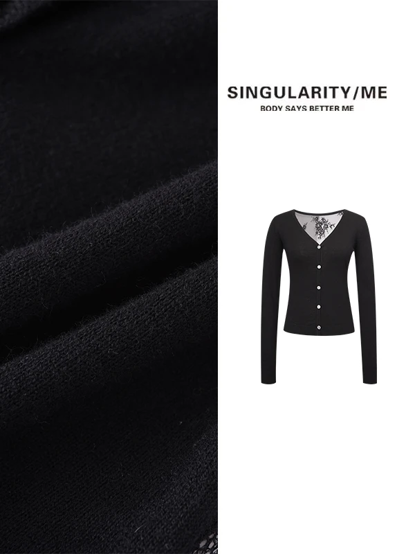 Singularity Me 11S 1029【魅惑晚香】法式微醺后背蕾丝性感打底衫