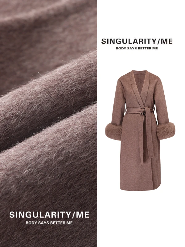 Singularity Me 11S 3044【庄园女主】狐狸毛袖口双面长款羊毛大衣
