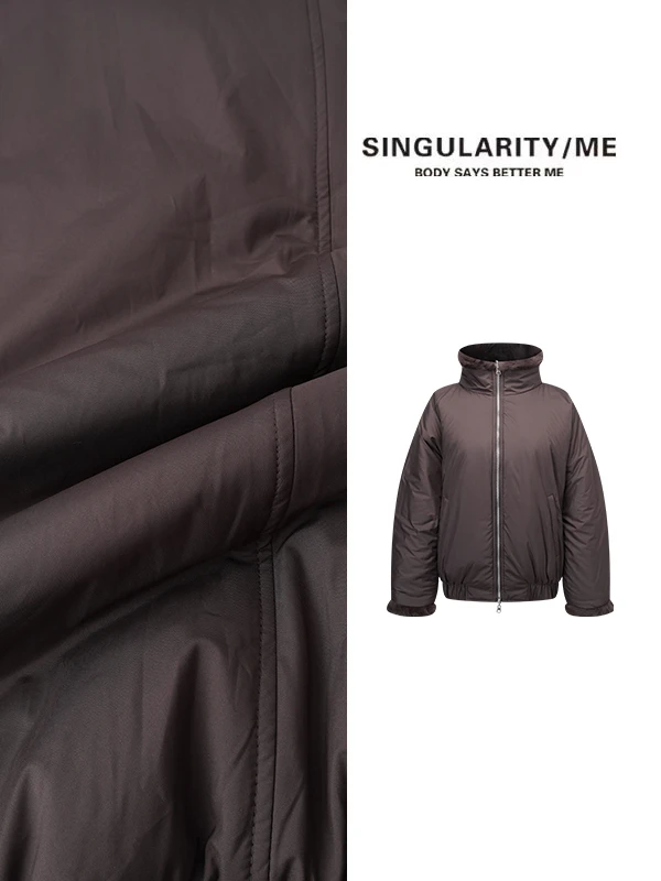 Singularity Me 10S 3830 厚款保暖氛围立领双拉链双面穿兔毛外套