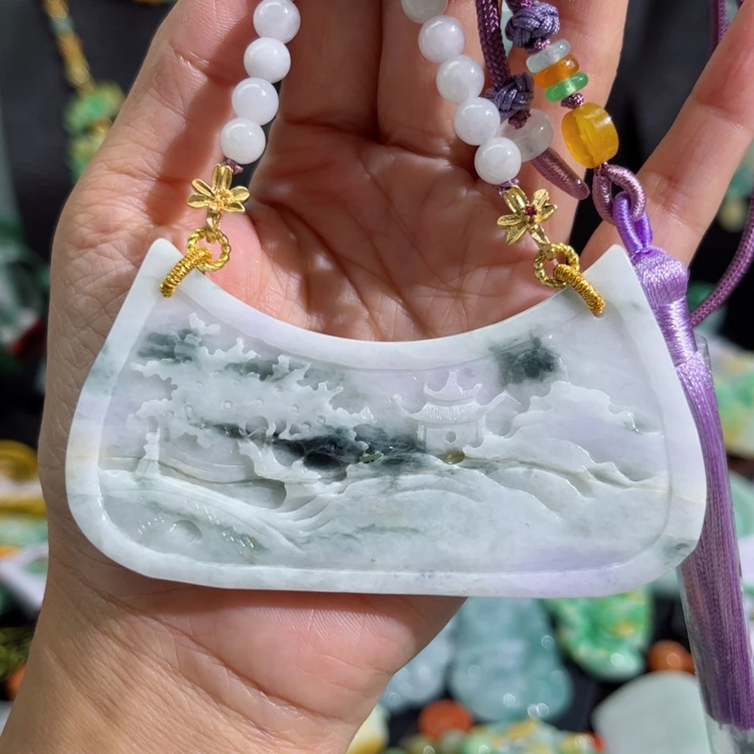 翡翠颈饰未镶嵌待编款