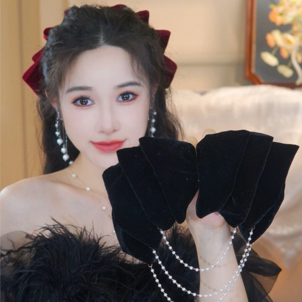 【云朵木丝】秋冬超仙时尚气质百搭可爱弹簧夹网红黑色ins鲨鱼夹子