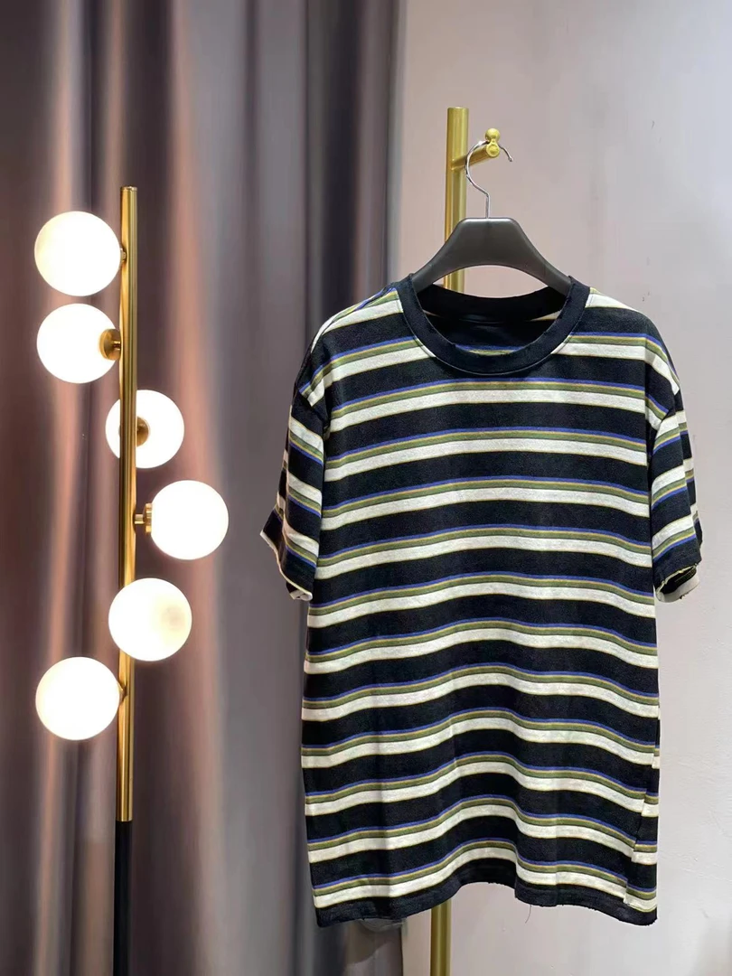 【秋色心语】黑色彩条短袖T恤