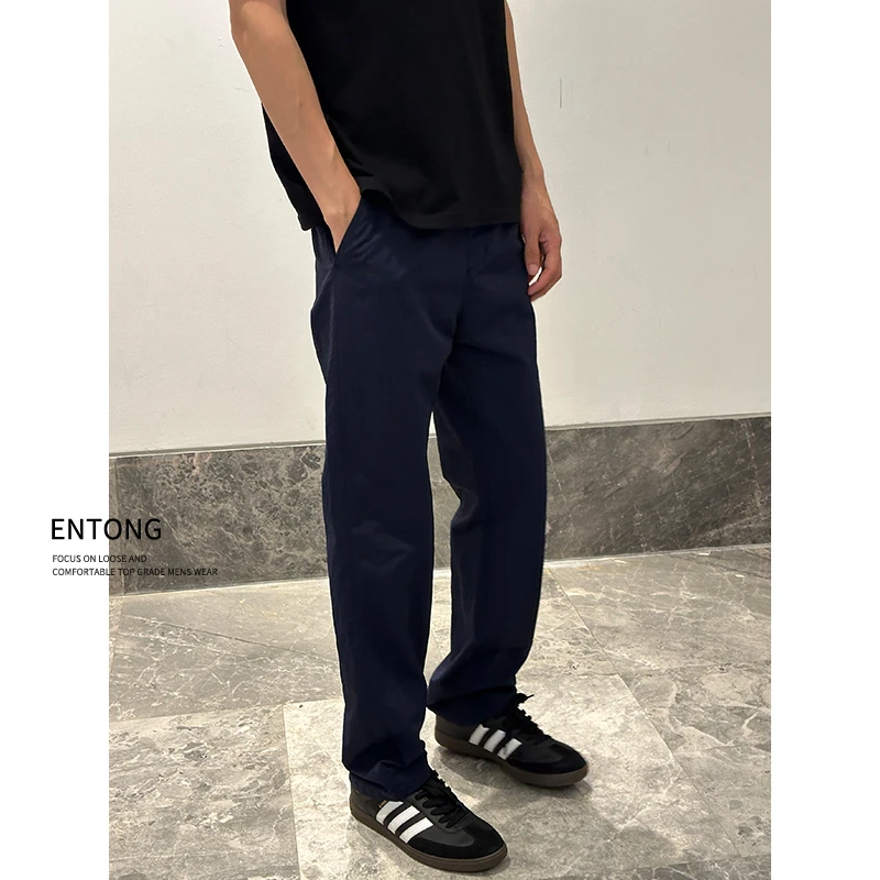 Entong藏青色美式机能速干裤男款夏季休闲裤子户外徒步登山战术裤