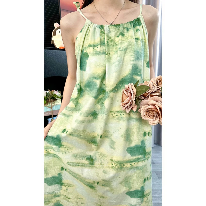 2025新款夏季吊带睡裙带胸垫睡衣女款爆款家居服大码可外出可外穿