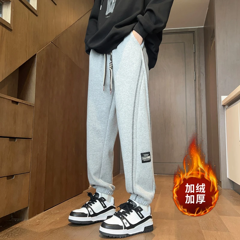 明尼凯裤子男款卫裤2024新款青少年韩版潮流学生百搭休闲束脚裤男