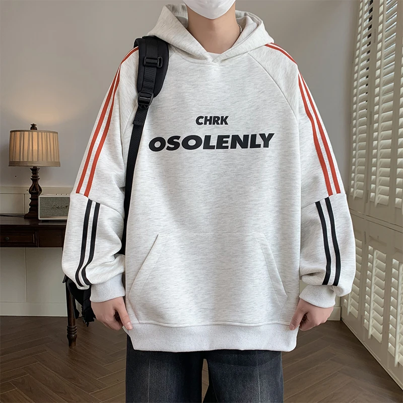 美式重磅连帽卫衣男2024新款百搭秋冬季潮牌情侣学生oversize外套