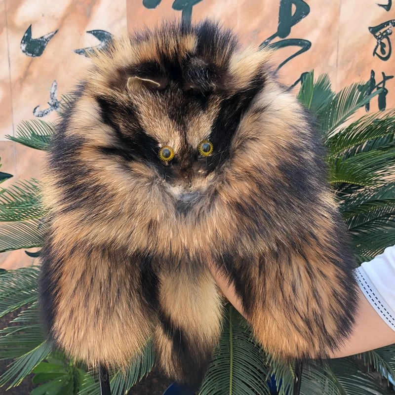 带头带尾款貉子毛全毛霸王帽秋冬保暖加厚皮草帽子