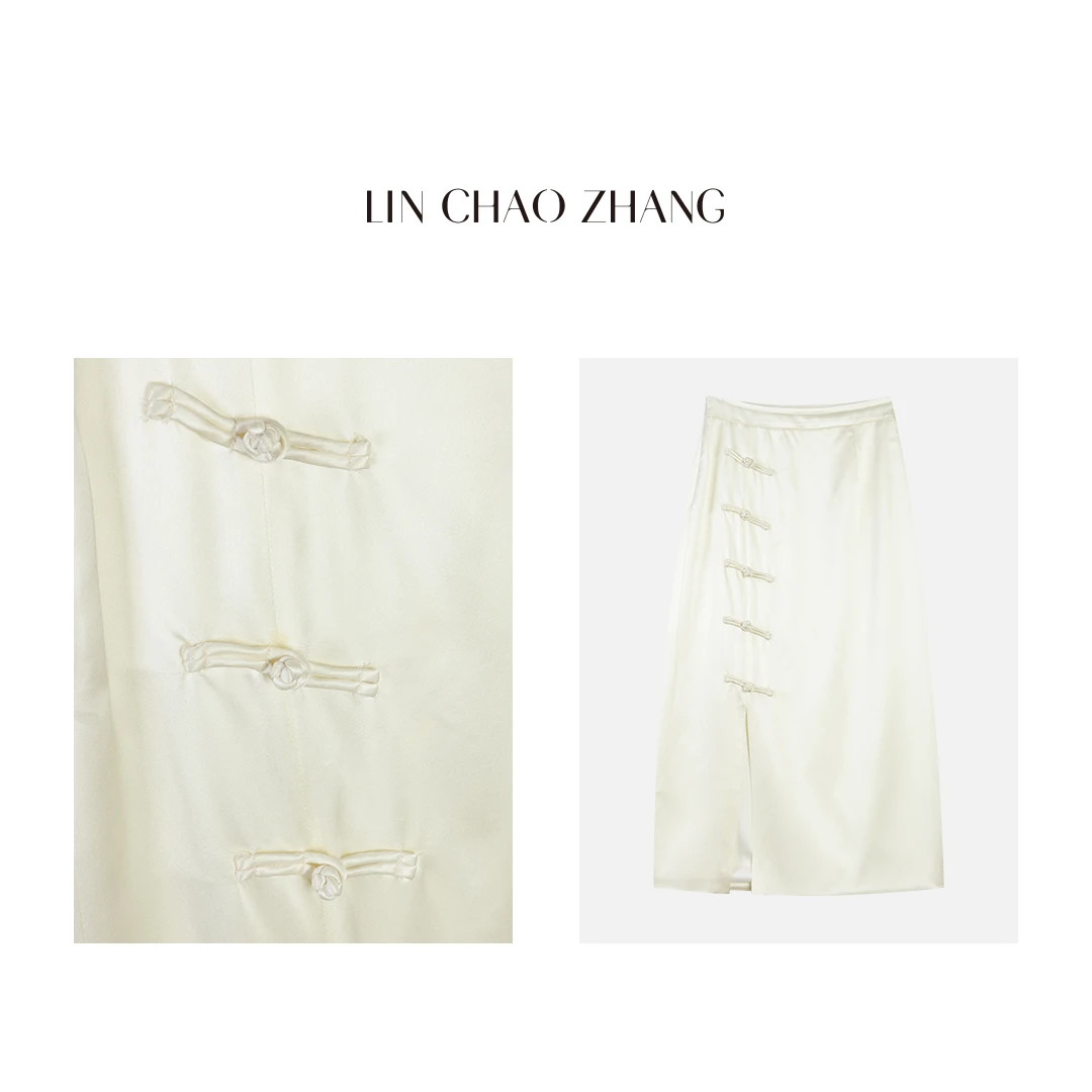 【民国闺秀】国风盘扣醋酸半身裙 LQ240067