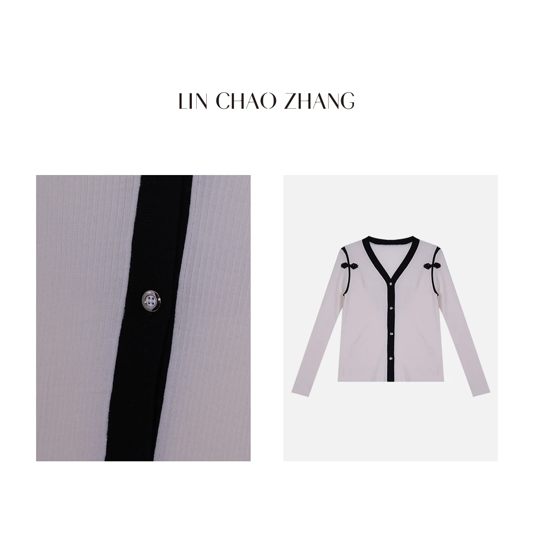 【梁祝】手工蝴蝶珠花盘扣全羊毛开衫 LH240002