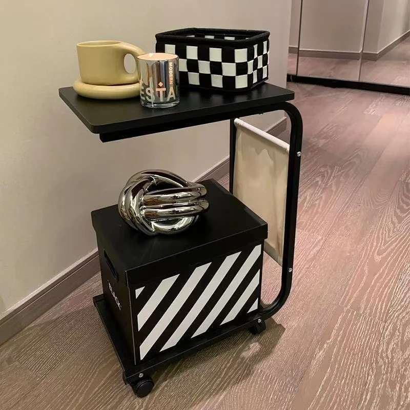 小茶几可移动客厅沙发边几角几滑轮迷你茶桌简约卧室床头边桌新款