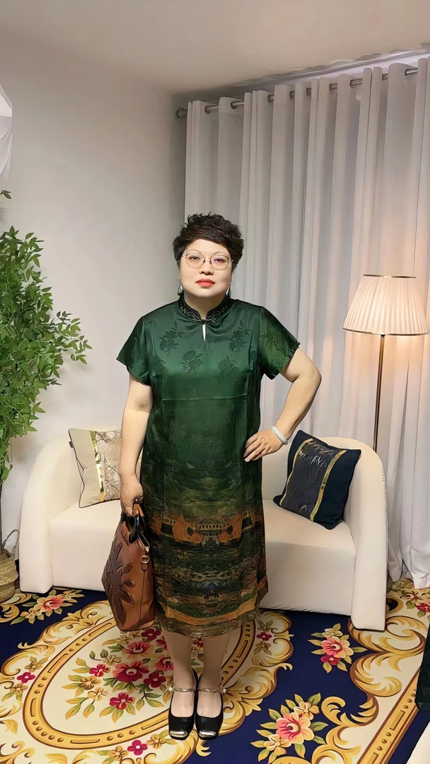 荣姐大妈妈妈装【6817夏季气质气质时尚休闲新中式夏季复古提花】