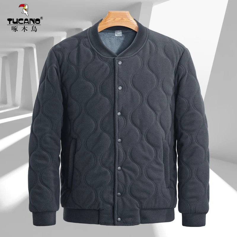 TUCANO/啄木鳥秋冬中老年男士棉袄加绒加棉加厚宽松保暖内搭外穿