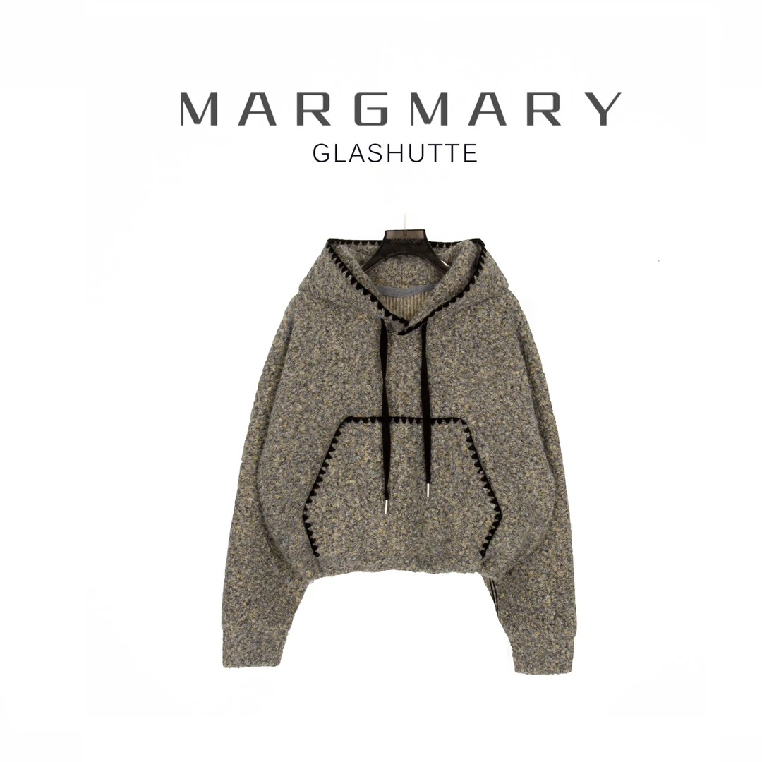 2025春季设计师新款休闲时尚百搭立体轻奢显瘦连帽卫衣