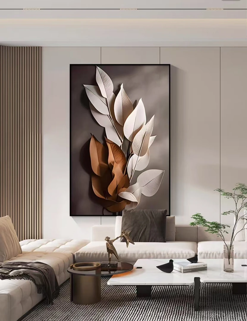 家大业大温馨治愈客厅玄关向日葵肌理板画抽象装饰画餐厅装饰画