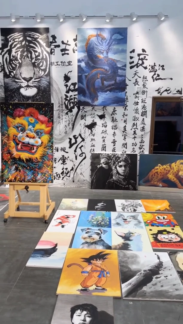 【闪购商品】绘画彩色醒狮头，不加框