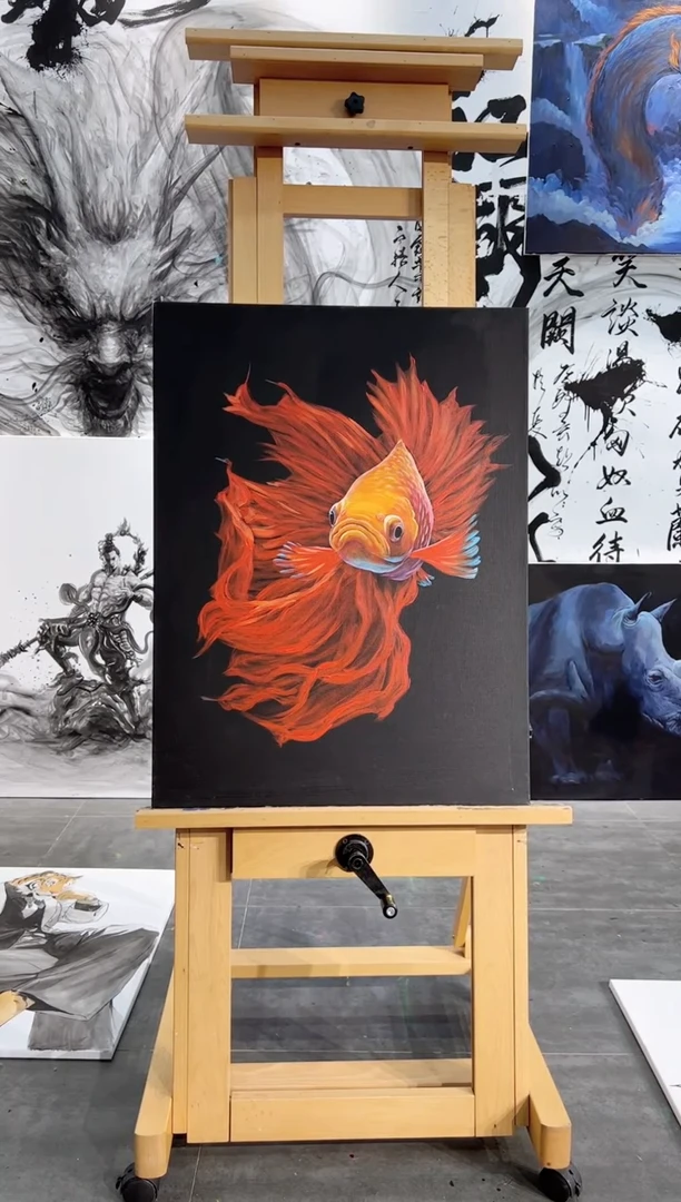 【闪购商品】绘画锦鲤，加框