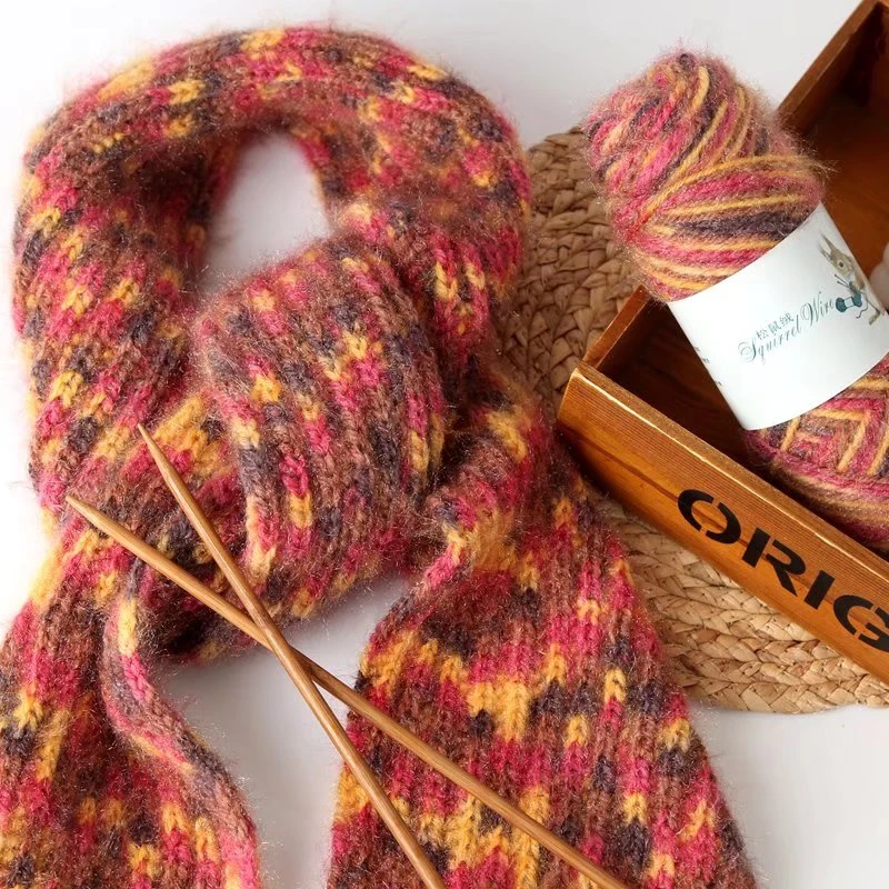 松鼠绒线手工DIY毛线编织毛衣外套开衫坐垫披肩围巾帽子毛线批发