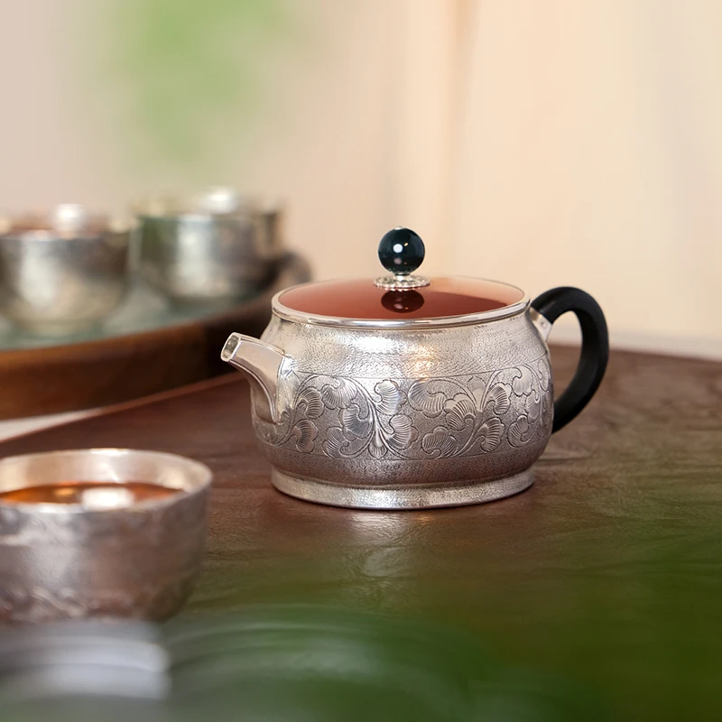 【大促】壶尔摩斯《繁花似锦》茶壶单个足银999便携大容量约150g200cc