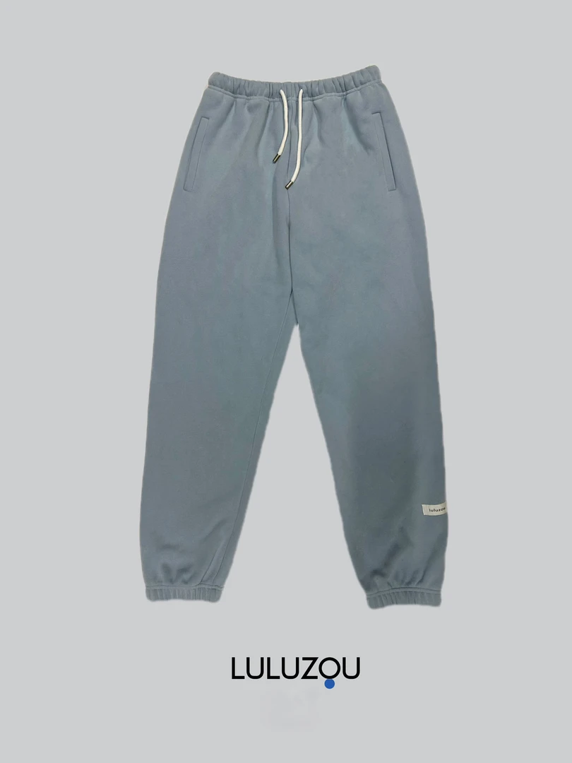 【Lynn专属】luluzou经典加绒侧标卫裤8528