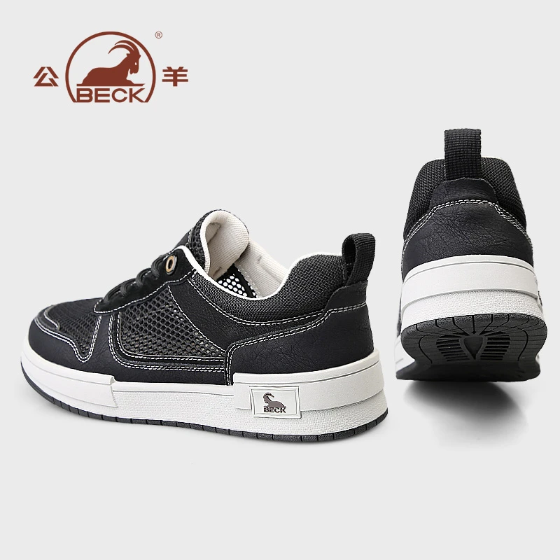 公羊鞋子男2025新款爆款夏季透气百搭潮鞋黑色时尚网面潮流休闲鞋