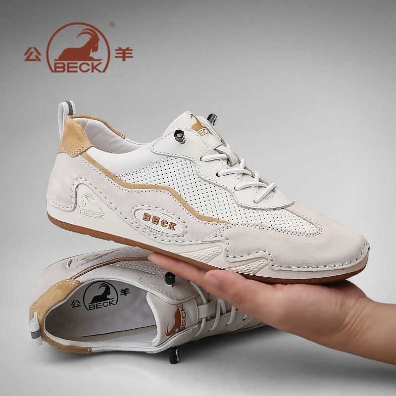 公羊男鞋2025新款夏季透气薄款百搭软底男士户外网面休闲鞋网鞋