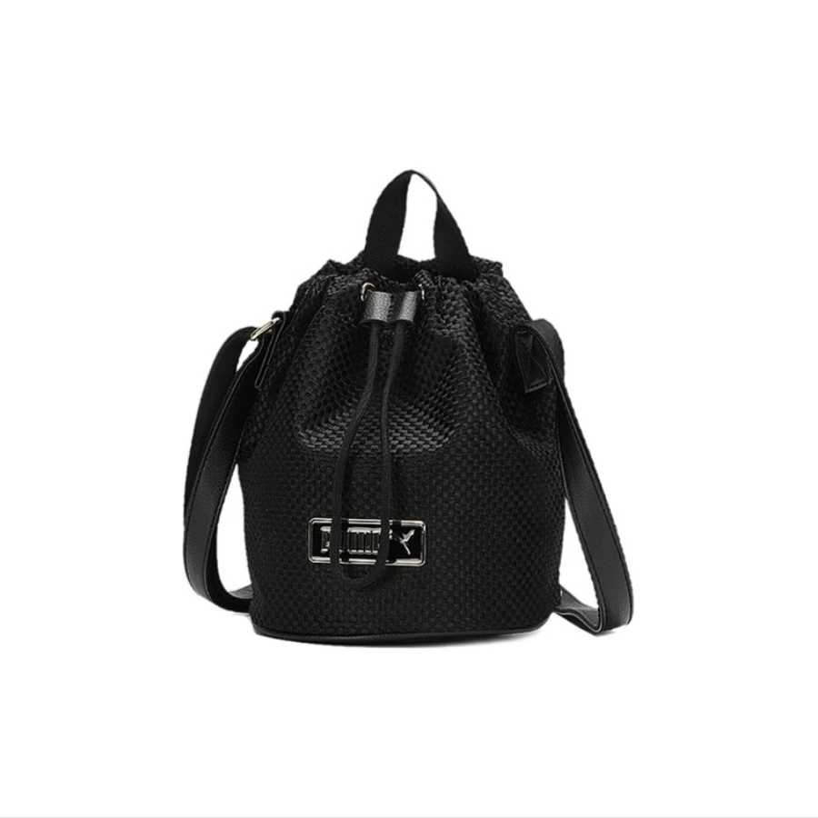 PUMA 彪马复古街头抽绳织物水桶斜挎女款单肩包07805701