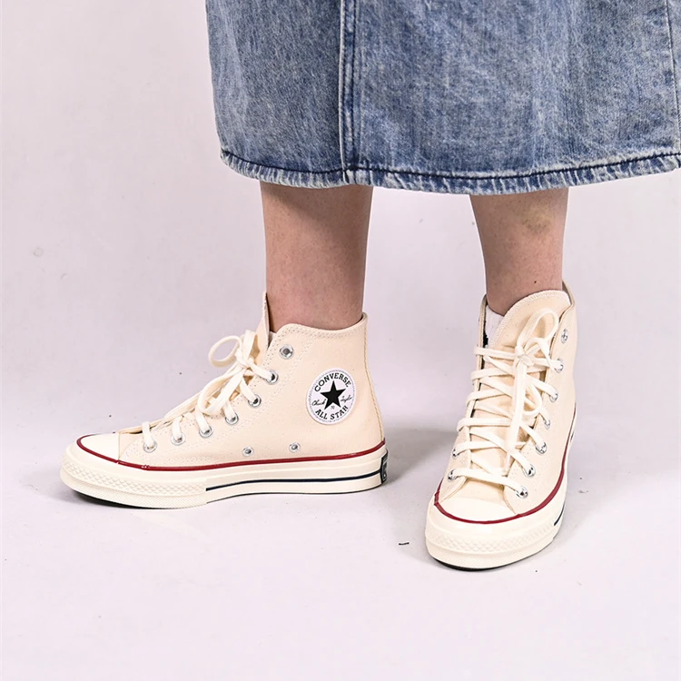 Converse/匡威帆布鞋1970s米白色经典百搭时尚复古高帮休闲鞋
