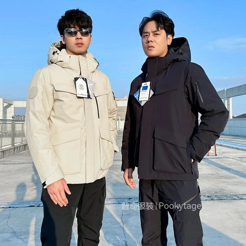天域雪鹅！登峰系列！防雨透气蓄热秋冬情侣高端户外连帽鹅绒羽绒服