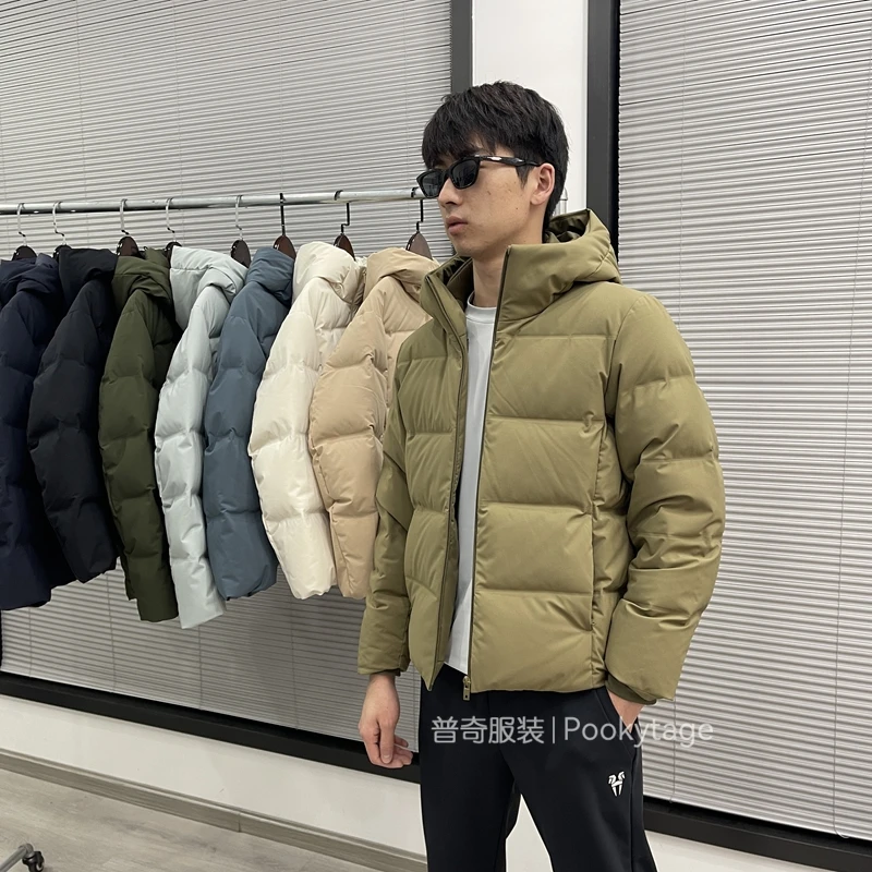 一年一回 冰雪无缝防风防水保暖秋冬情侣时尚蓬松羽绒服90绒外套