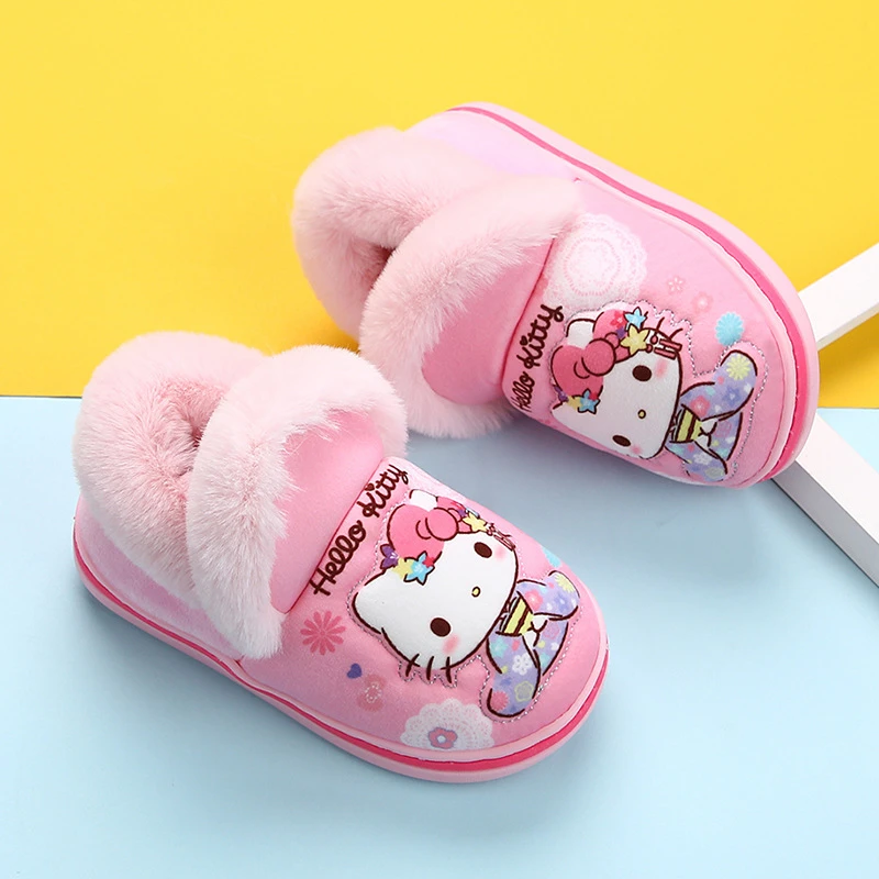 【断码捡漏】女童可爱棉拖鞋包跟加绒加厚中大童221775