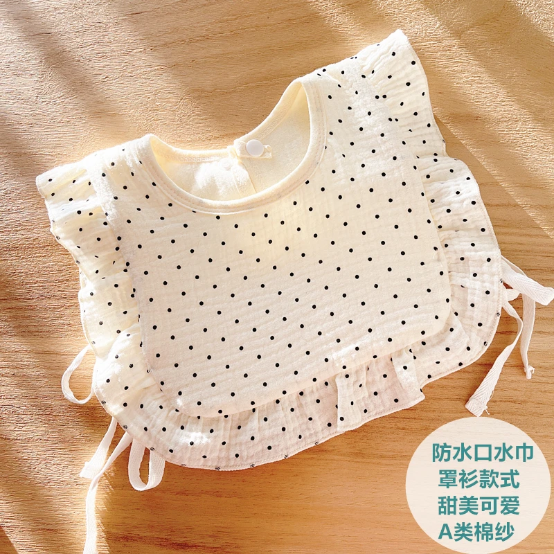 出口款6层纱布围嘴宝宝韩系罩衫口水巾围兜春秋冬季口水兜0-5岁