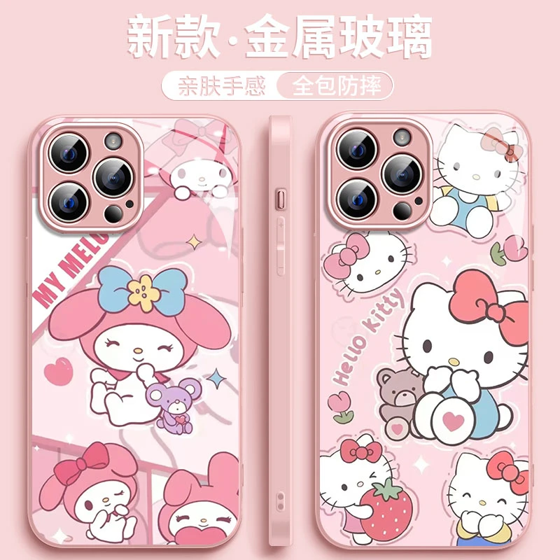 凯蒂猫苹果13/12华为vivo/oppo女款iphone14Promax创意防摔手机壳