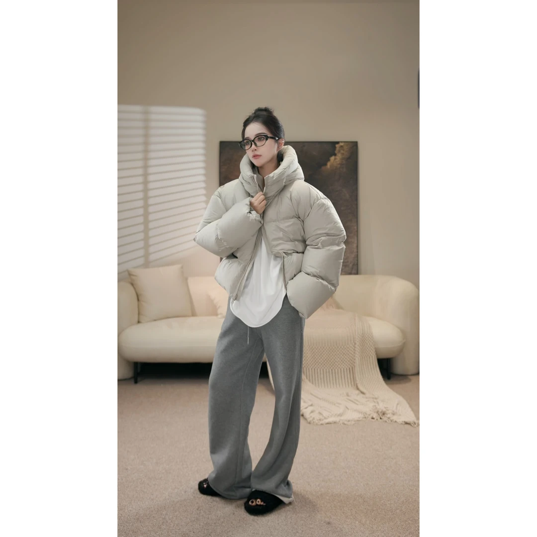 卢尚原创连帽立领羽绒服312206