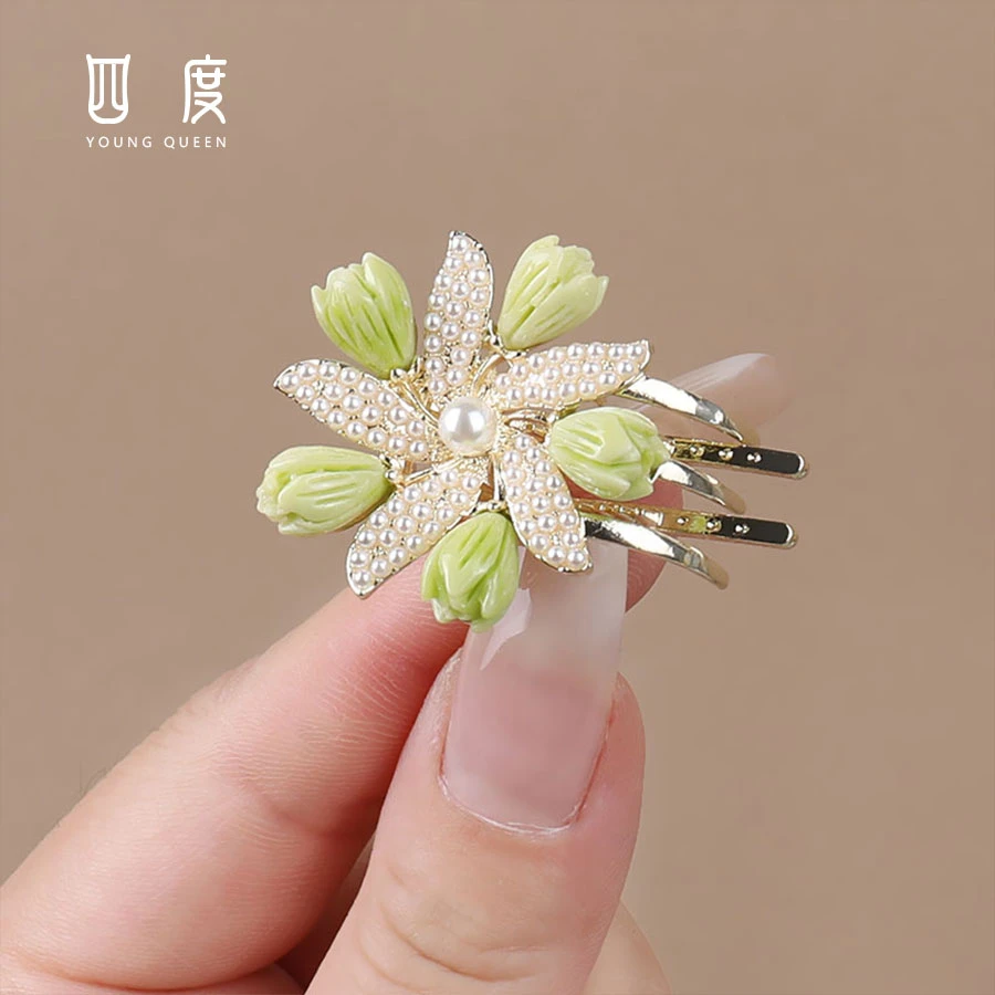 精致发卡发饰网红刘海夹气质超仙头饰碎发夹女孩花朵边夹