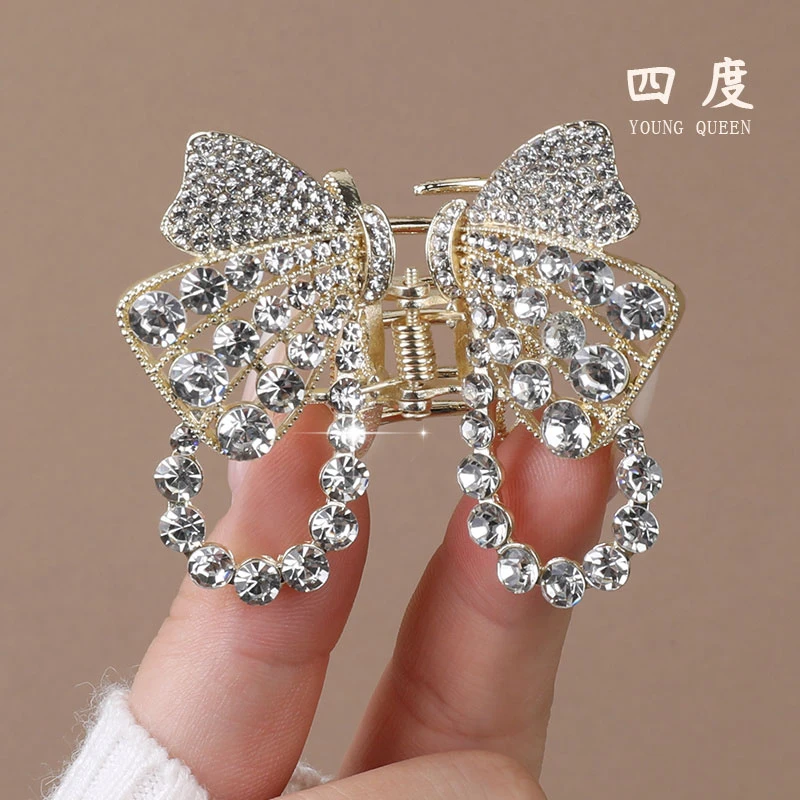 新款ins网红轻奢发卡夹子头饰女高级感蝴蝶发夹后脑勺鲨气质韩版