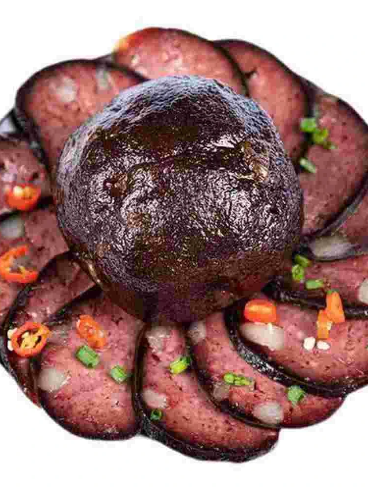 湖南猪血丸子特产土家血豆腐特色菜精选食材暴炒火锅凉拌 下饭菜