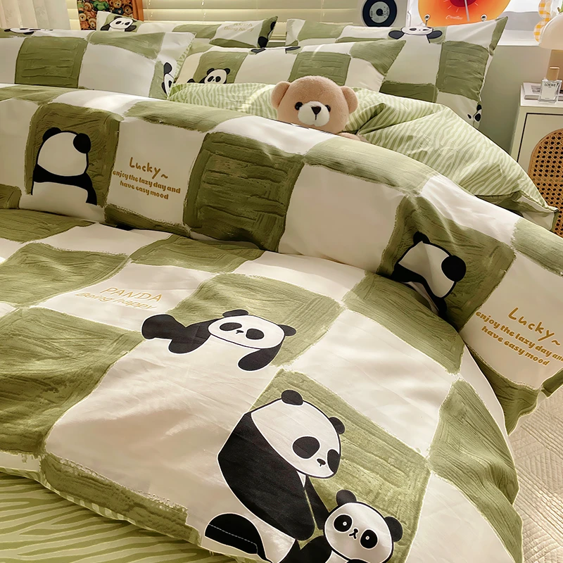 卡通2025新款纯棉四件套全棉被套床单床上用品学生宿舍三件套家纺