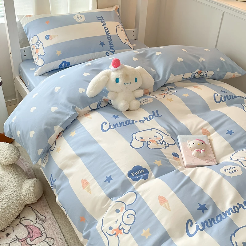 三丽鸥玉桂狗全棉床上三六件套纯棉大学生宿舍床单人被套被子床垫