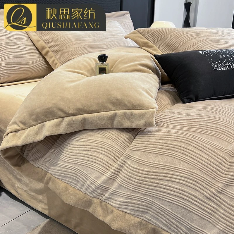 轻奢雕花牛奶绒床上四件套秋冬加厚珊瑚法兰绒床单被套床品三件套